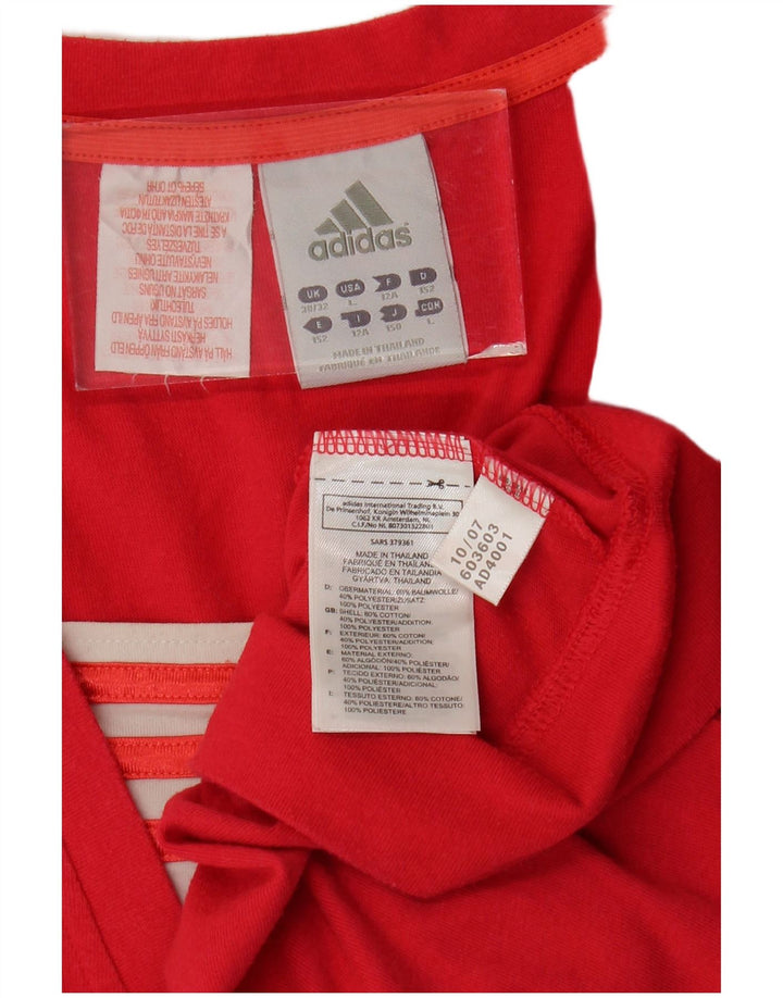 Γραφικό μπλουζάκι ADIDAS για κορίτσια 11-12 ετών ροζ βαμβακερό