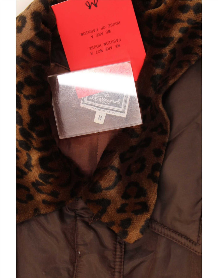 Luisa Spagnoli Γυναικείο Oversized Πανωφόρι UK 14 Medium Brown Animal Print