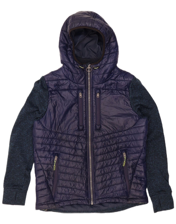 SUPERDRY Ανδρικό μπουφάν με κουκούλα με κουκούλα UK 42 XL Navy Blue Flecked