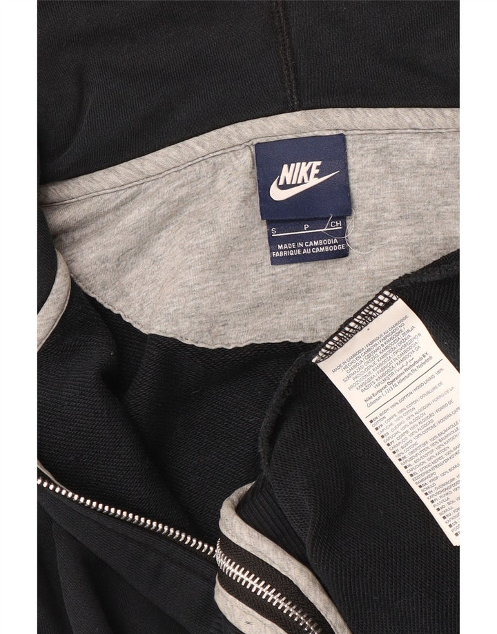 Ανδρικό πουλόβερ Nike με φερμουάρ, μικρό μαύρο βαμβακερό