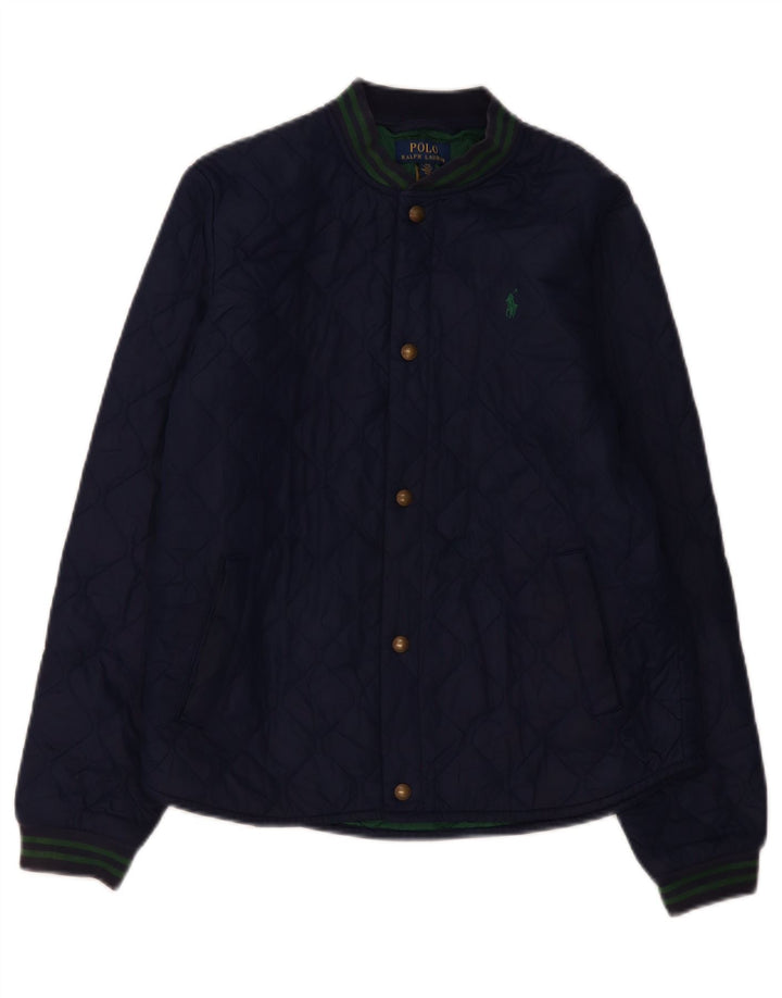 Polo Ralph Lauren Boys καπιτονέ μπουφάν 15-16 ετών XL Navy Blue Polyester