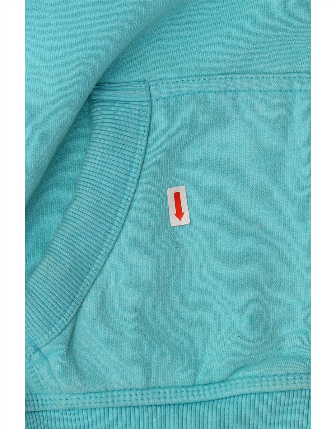 Γυναικείο πουλόβερ κουκούλα με φερμουάρ SUPERDRY UK 10 Μικρό μπλε βαμβακερό