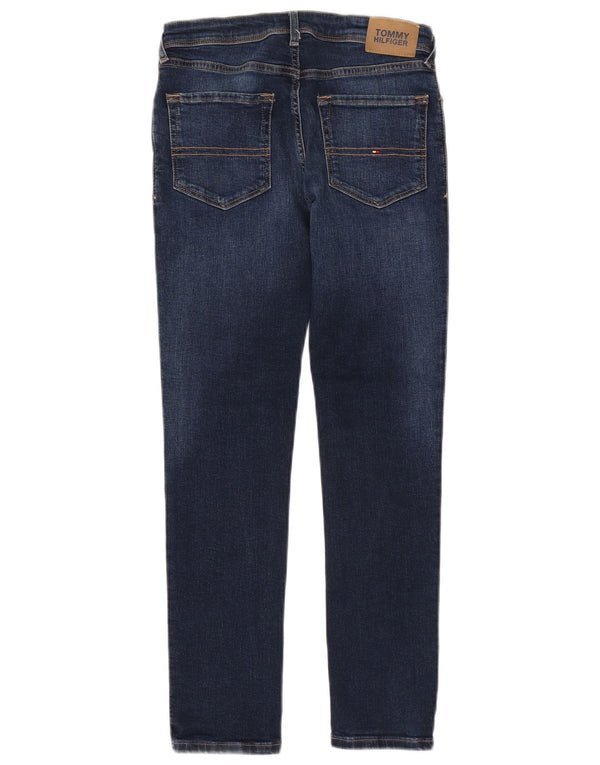 Tommy Hilfiger Boys Skinny Jeans 11-12 ετών W26 L27 Navy Blue Cotton