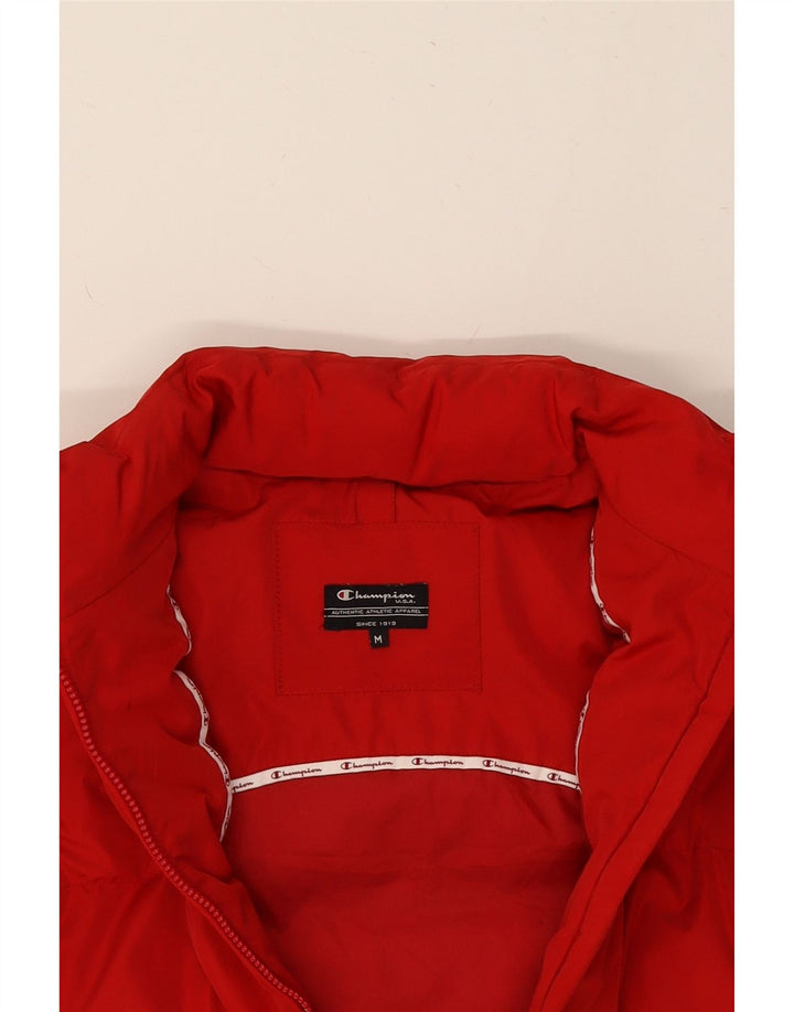 CHAMPION Womens Padded Jacket UK 14 Medium Red Polyester Vintage Champion and Second-Hand Champion from Messina Hembry 