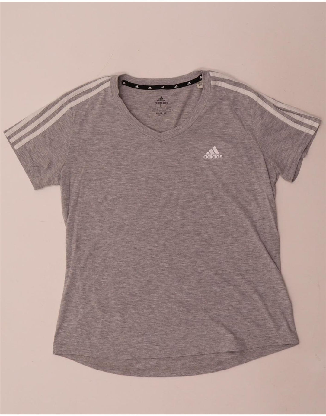 Adidas Γυναικείο T-Shirt Top UK 16/18 Large Grey Polyester