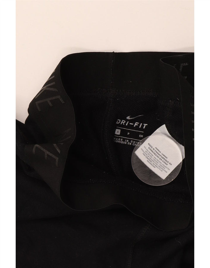 Γυναικεία NIKE Dri Fit Graphic αθλητικά παντελόνια UK 10 Small Black