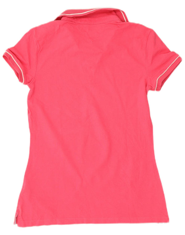 Tommy Hilfiger Γυναικείο Πόλο Μπλουζάκι UK 10 Small Pink Βαμβακερό