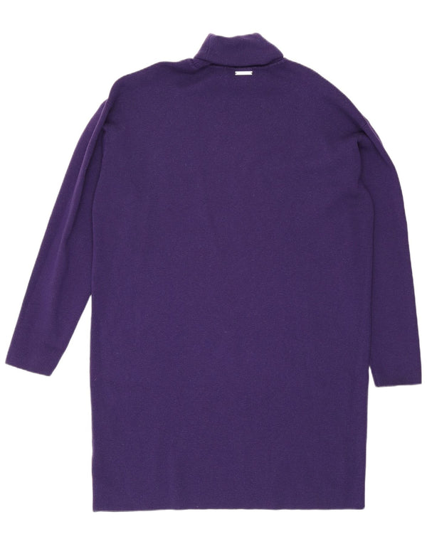Michael Kors Γυναικείο μακρυμάνικο φόρεμα UK 16 Large Purple με χαλαρή εφαρμογή