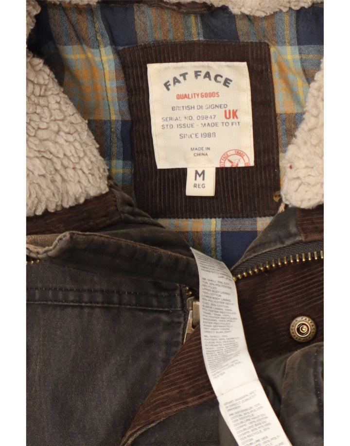 Ανδρικό κερωμένο βαμβακερό μπουφάν Fat Face UK 38 Medium Brown