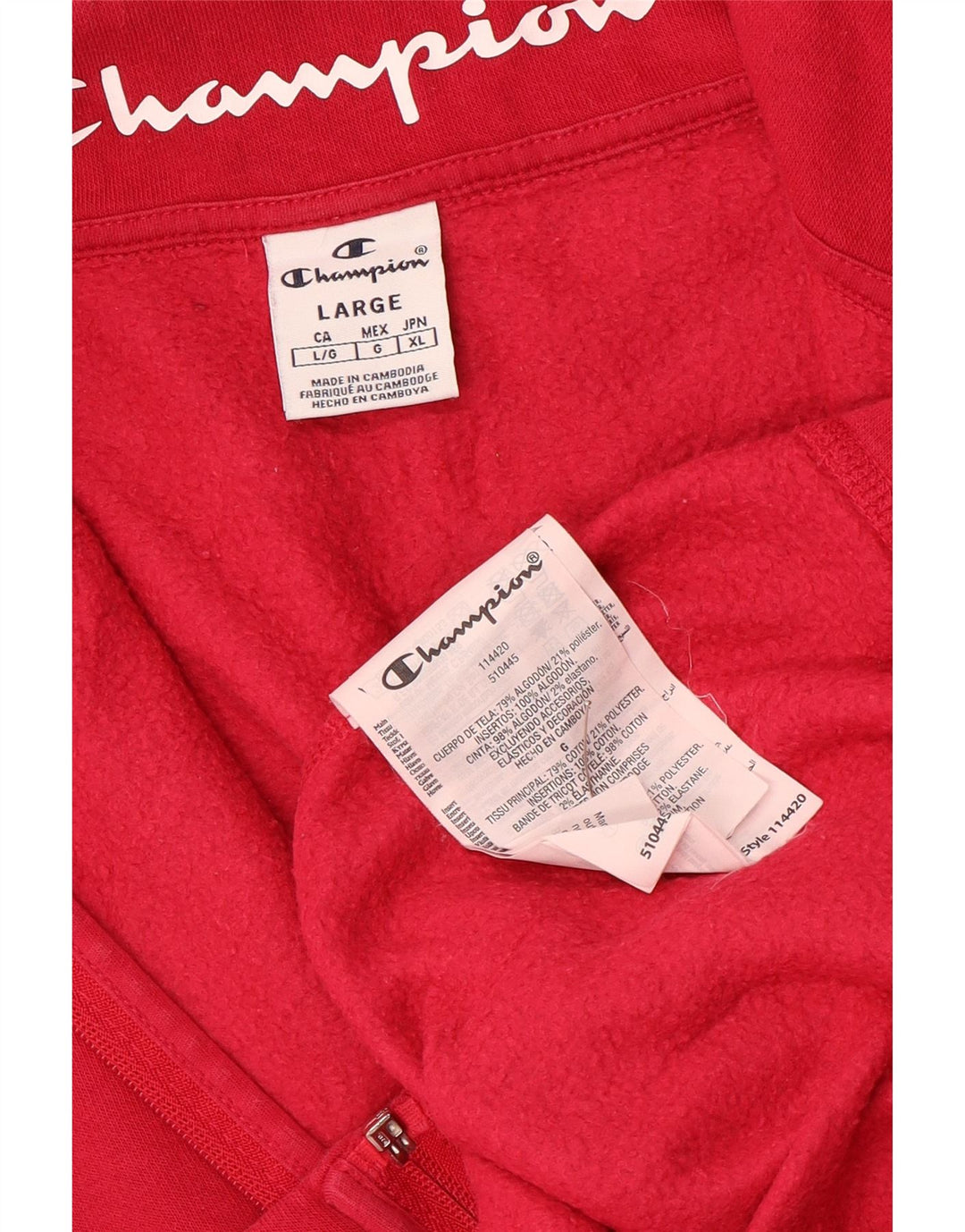 Champion γυναικεία αθλητική φόρμα Top Jacket UK 16 Large Pink Cotton