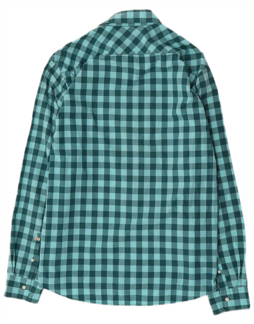 SCOTCH & SODA Mens Shirt Medium Green Gingham Cotton