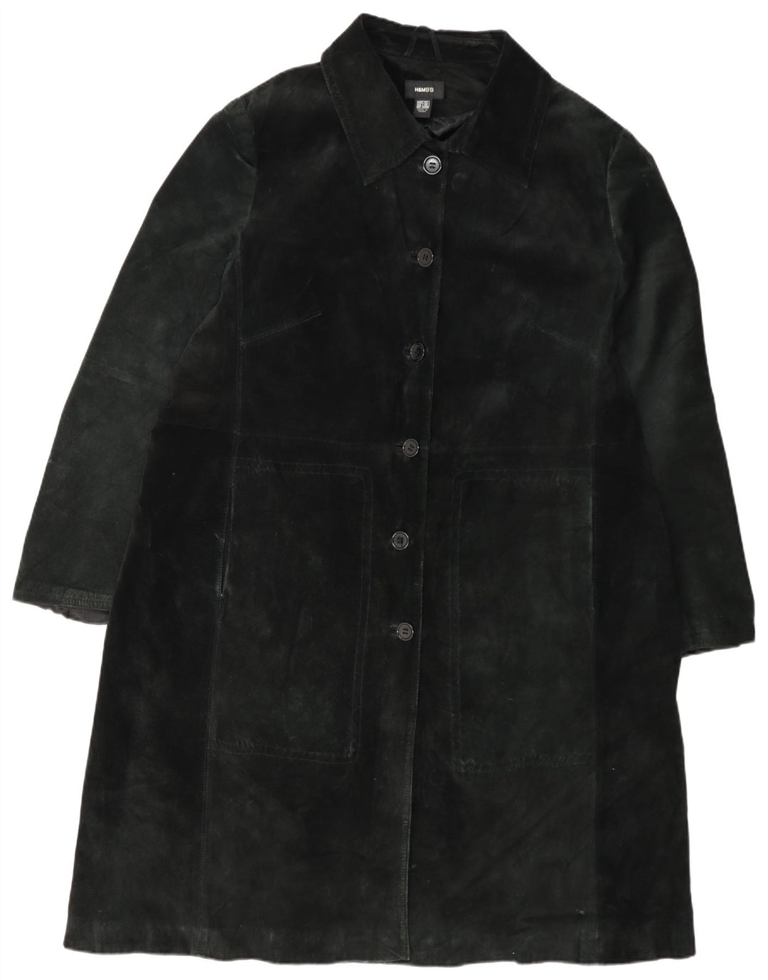 H&M Γυναικείο σουέτ πανωφόρι UK 26 4XL Μαύρο