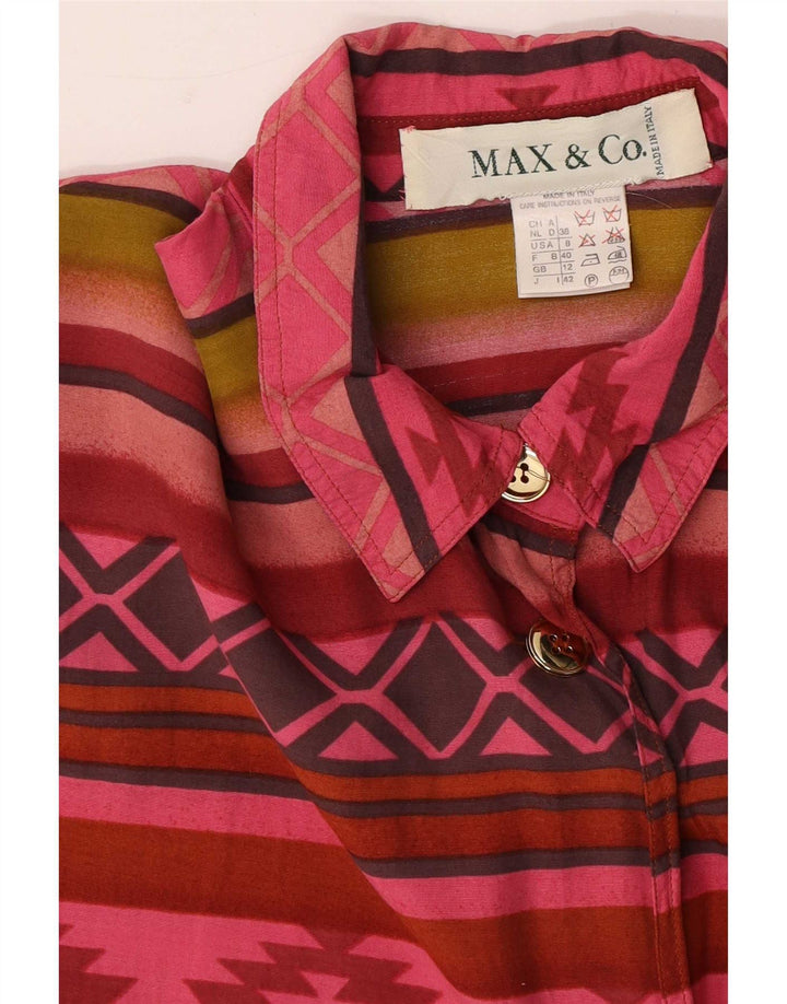 Max&Co. Γυναικείο κοντομάνικο πουκάμισο UK 12 μεσαίο πολύχρωμο γεωμετρικό