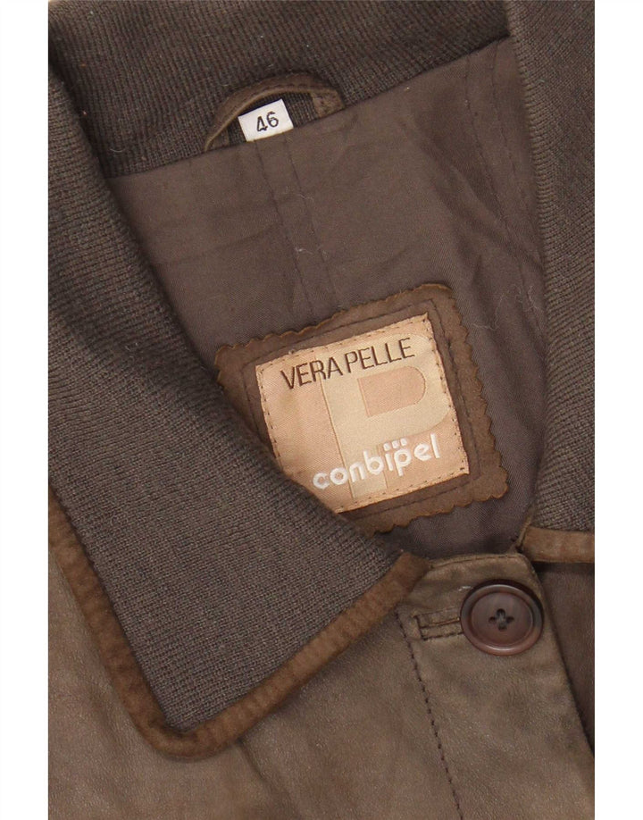 Conbipel Γυναικείο Δερμάτινο Παλτό IT 46 Large Khaki