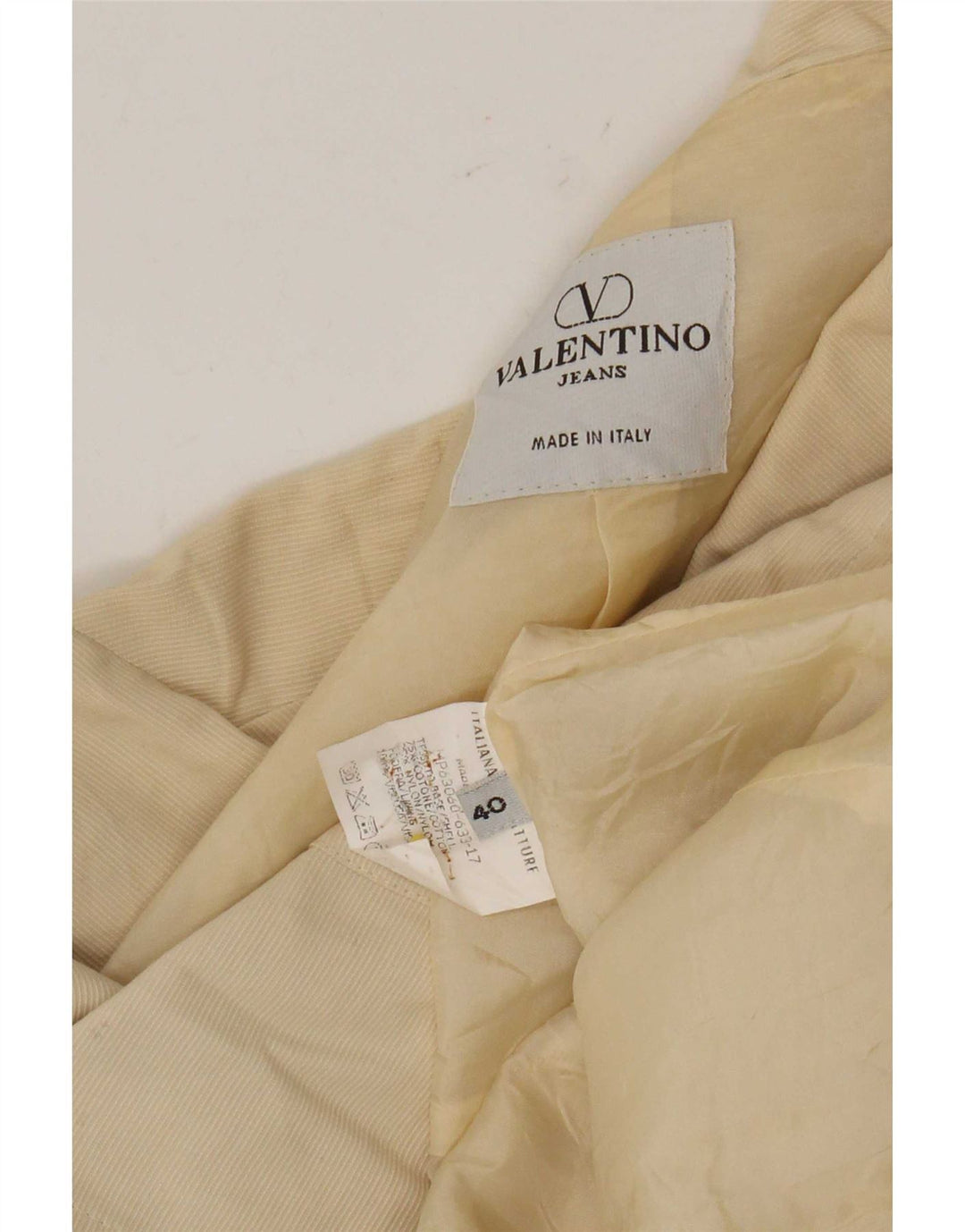 Valentino Γυναικείο Μπουφάν με 3 κουμπιά σακάκι IT 40 Μικρό μπεζ ρίγες