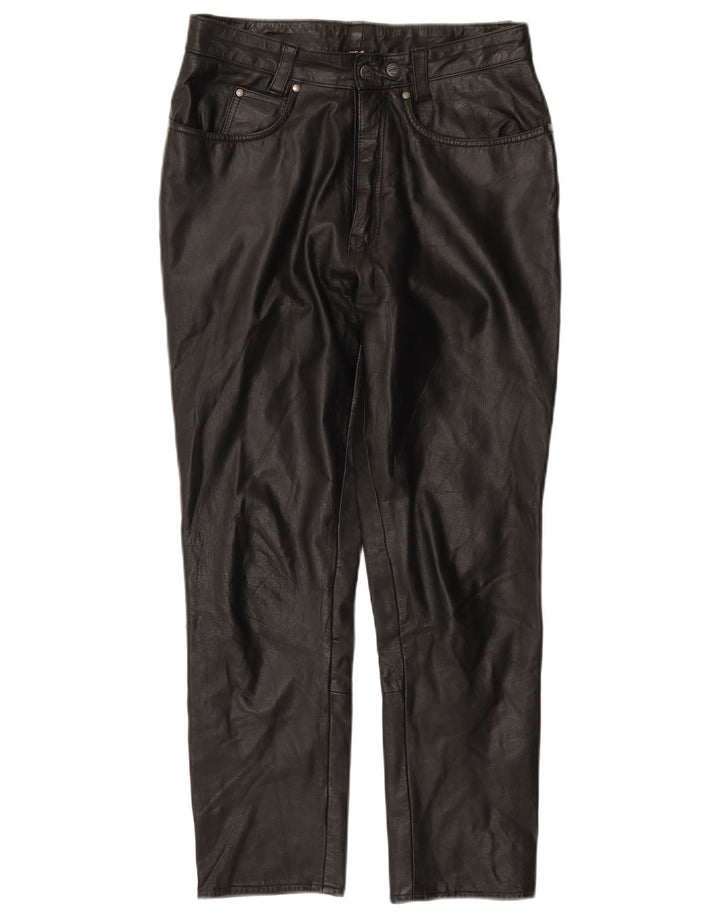 Ανδρικό Δερμάτινο Λεπτό Παντελόνι POLO IT 46 Small W28 L26 Μαύρο