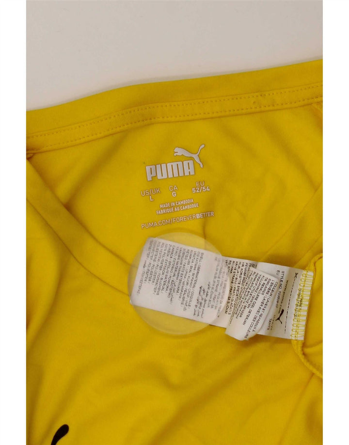 Ανδρικό T-Shirt Puma Top μεγάλο κίτρινο πολυεστέρα