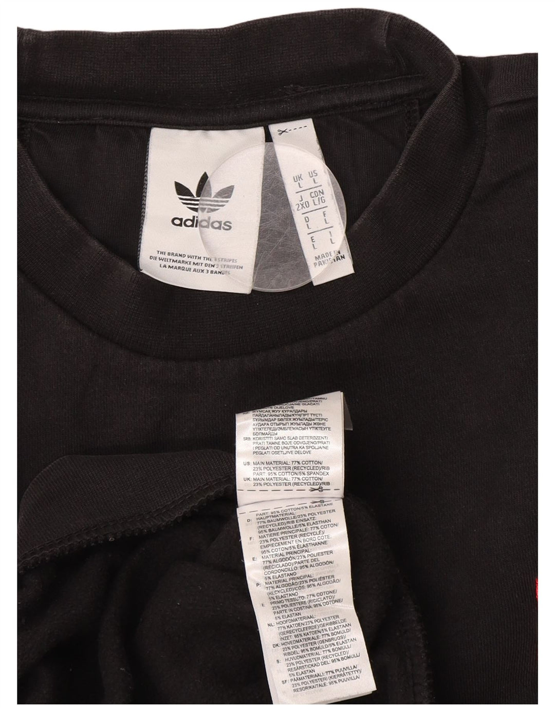 Ανδρικό φούτερ ADIDAS Jumper μεγάλο μαύρο βαμβακερό