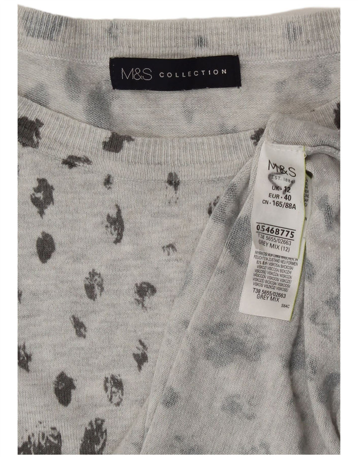 Marks & Spencer Γυναικείο πουλόβερ με λαιμόκαυστο UK 12 Medium Grey