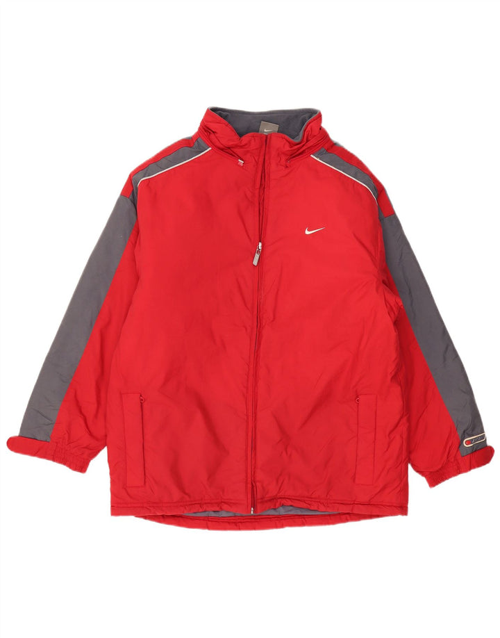 Μπουφάν NIKE Boys Windbreaker 12-13 Years Large Red Colourblock