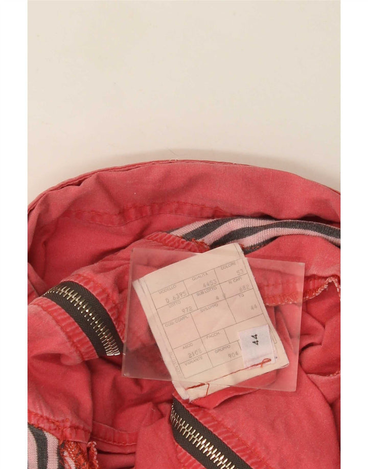 Vintage Γυναικείο Oversized Bomber Jacket IT 44 Μεσαίο Ροζ Βαμβακερό