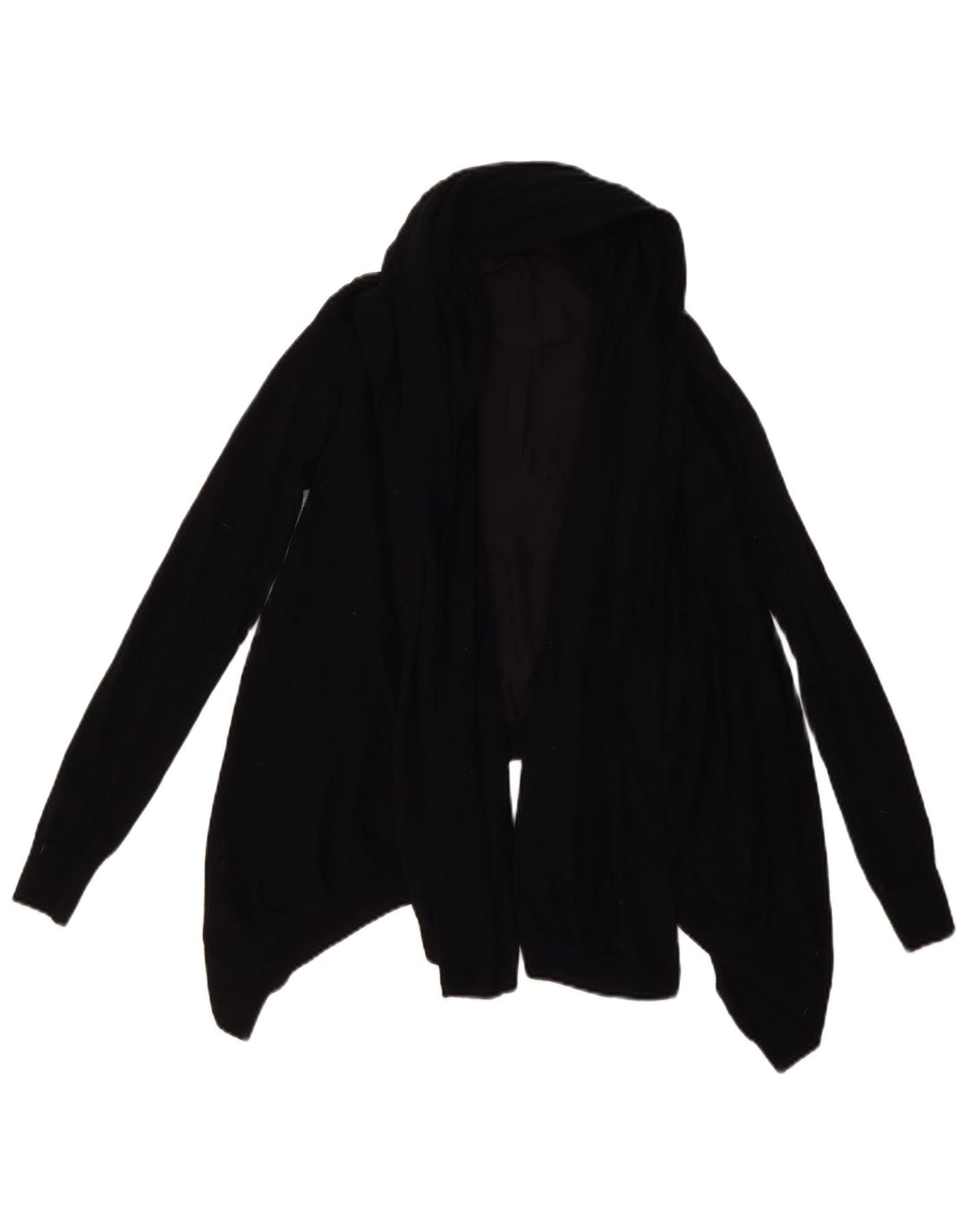 ALL SAINTS Γυναικείο ασύμμετρο ανοιχτό πουλόβερ UK 10 Small Black Wool