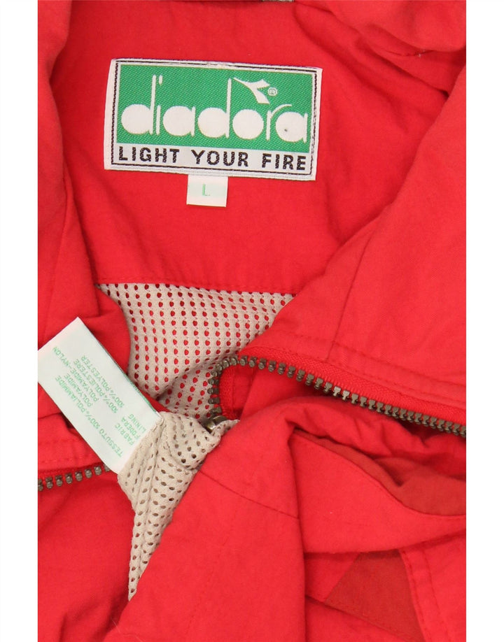 Diadora Γυναικείο Αντιανεμικό Μπουφάν UK 16 Large Red Polyamide