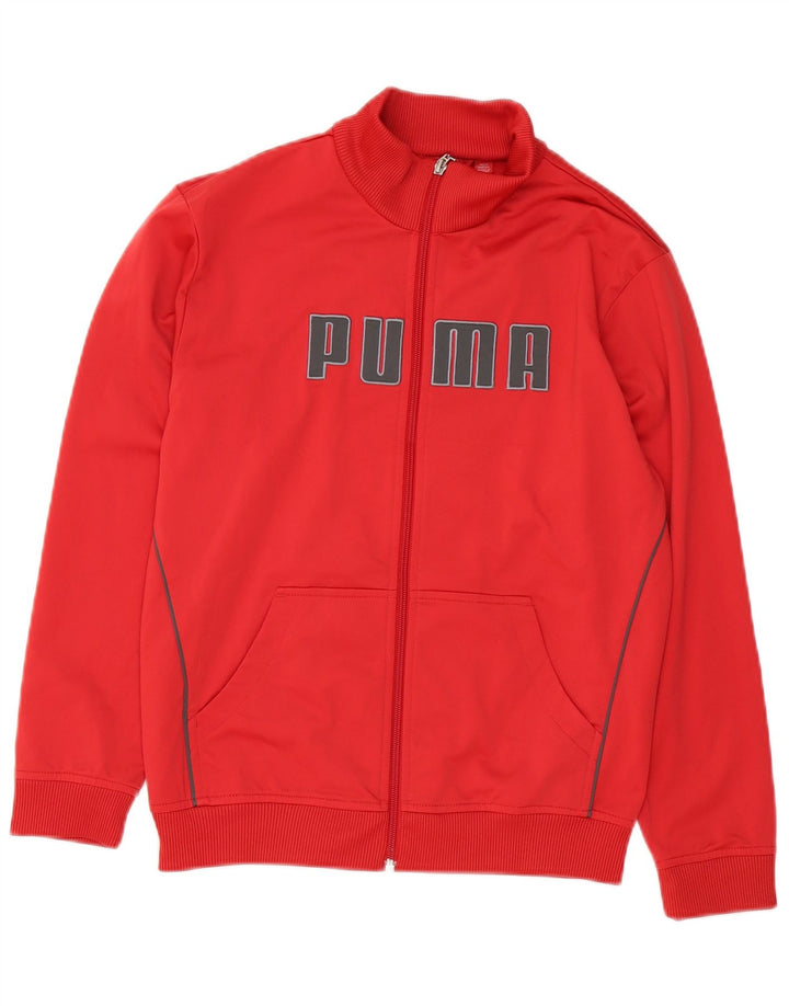 Puma Boys Graphic αθλητική φόρμα Top Jacket 11-12 Years Red Polyester