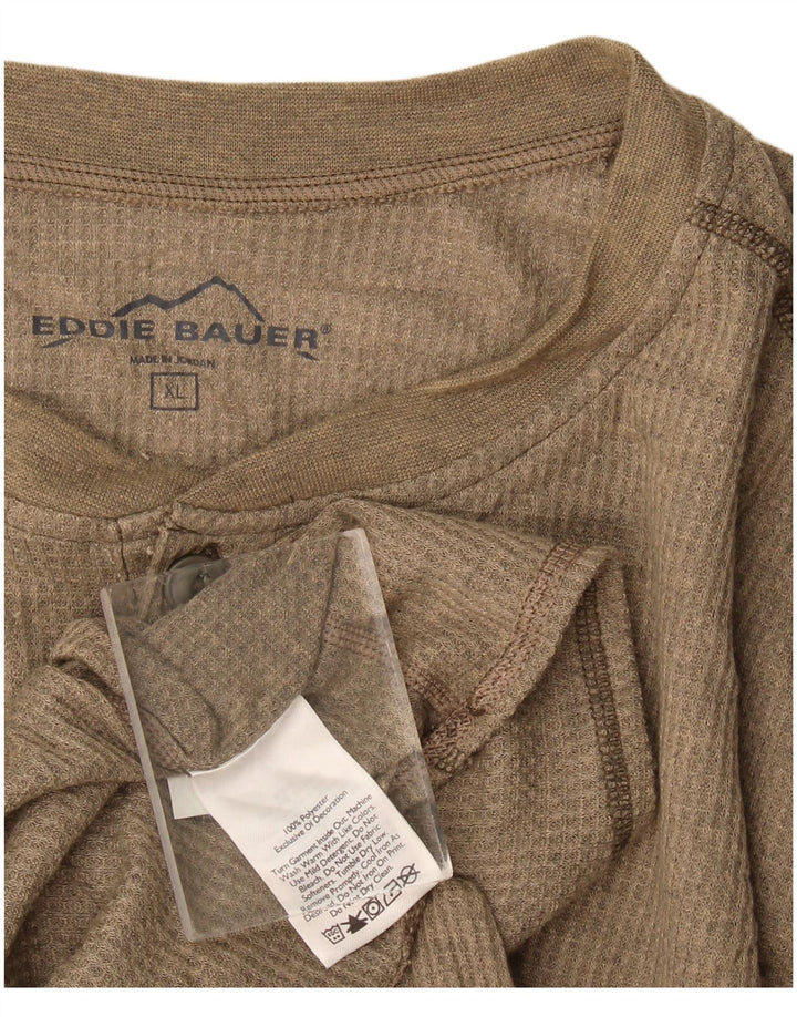 Eddie Bauer Ανδρικό τοπ μακρυμάνικο μεγάλο μπεζ πολυεστέρα