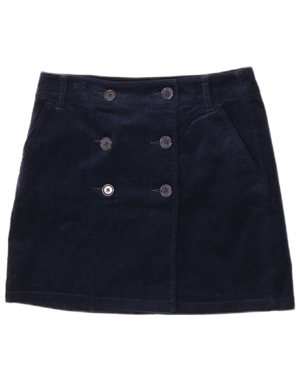 Crew Clothing Γυναικεία κοτλέ φούστα UK 10 Small W29 Navy Blue Cotton