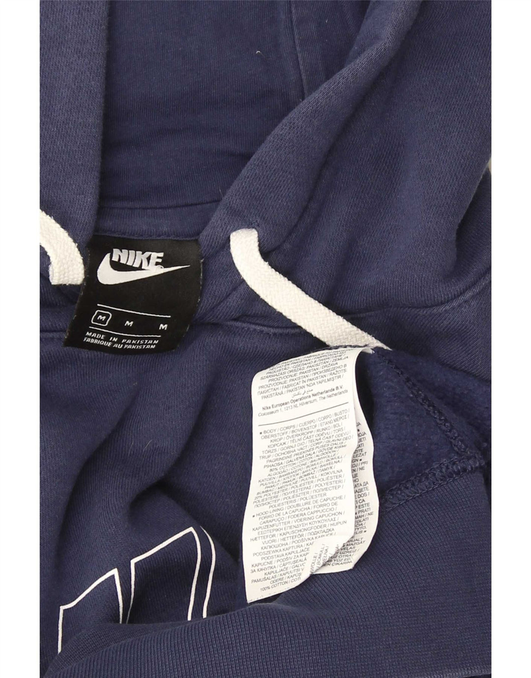 Ανδρικό γραφικό κουκούλα Nike, μεσαίο μπλε βαμβακερό