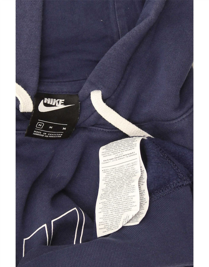 Ανδρικό γραφικό κουκούλα Nike, μεσαίο μπλε βαμβακερό