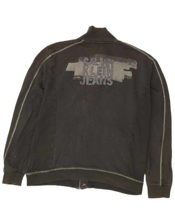Calvin Klein Jeans Ανδρική φόρμα γραφικής φόρμας Top Jacket 2XL Khaki Cotton