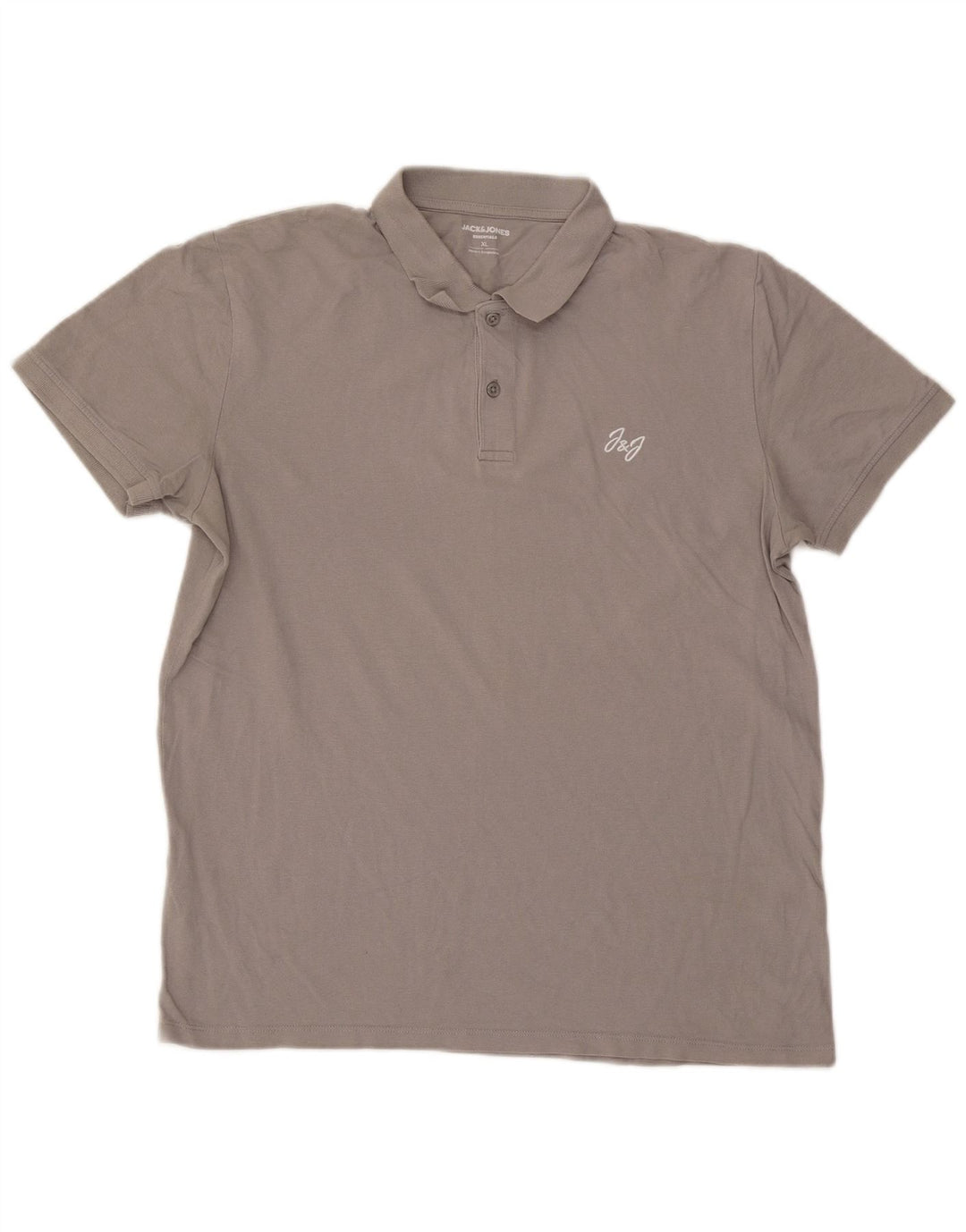 Ανδρικό μπλουζάκι πόλο Jack & Jones XL Γκρι βαμβακερό