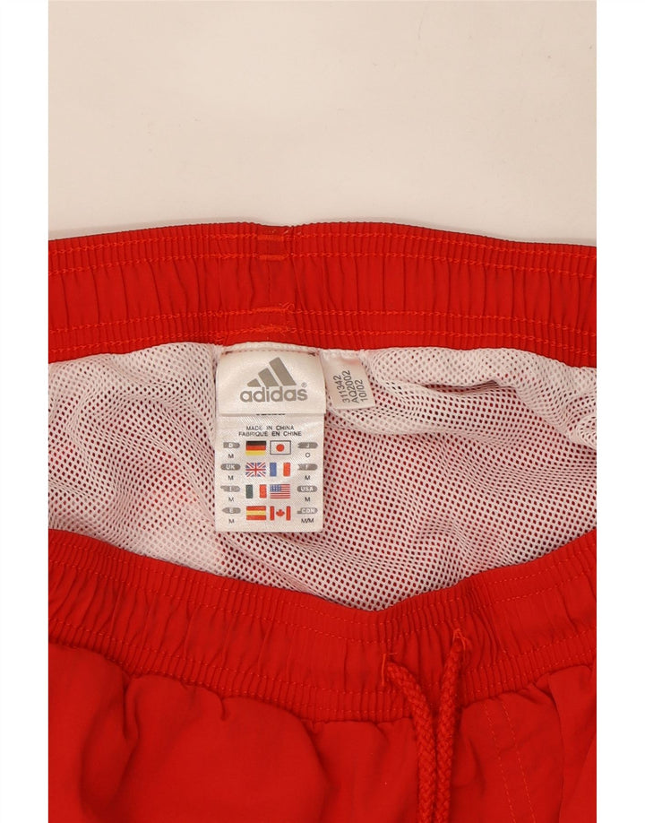 Ανδρικό γραφικό σορτς κολύμβησης Adidas, μεσαίο κόκκινο πολυεστέρα