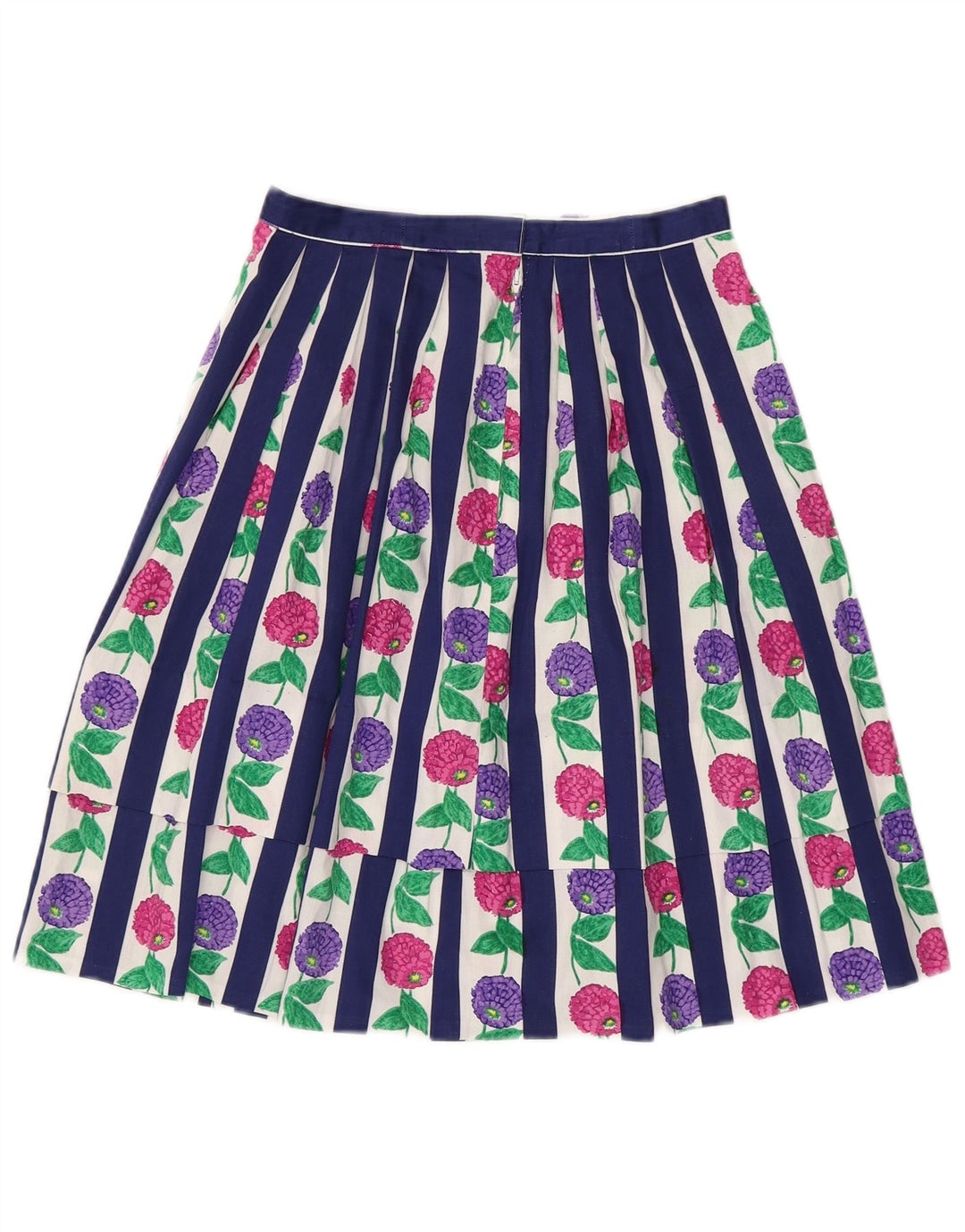 Γυναικεία πλισέ φούστα VINTAGE W24 XS Μπλε Floral