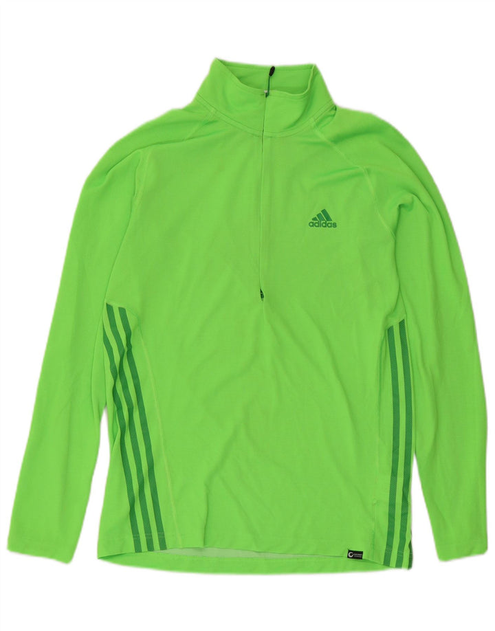 Ανδρική φόρμα πουλόβερ με φερμουάρ Adidas Top UK 40/42 Μεσαίο πράσινο πολυεστέρας