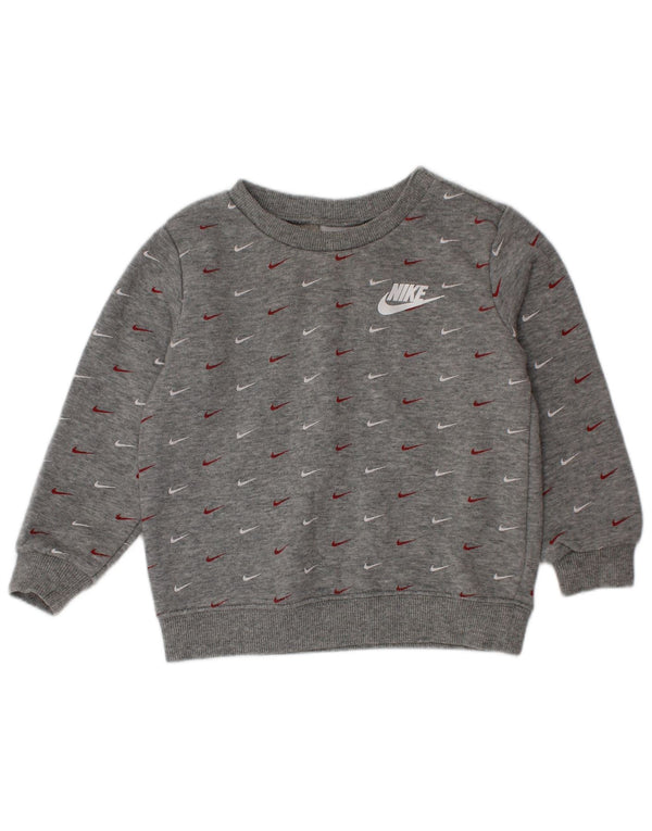 Γραφικό φούτερ Nike Baby Boys Jumper 18-24 μηνών γκρι βαμβακερό