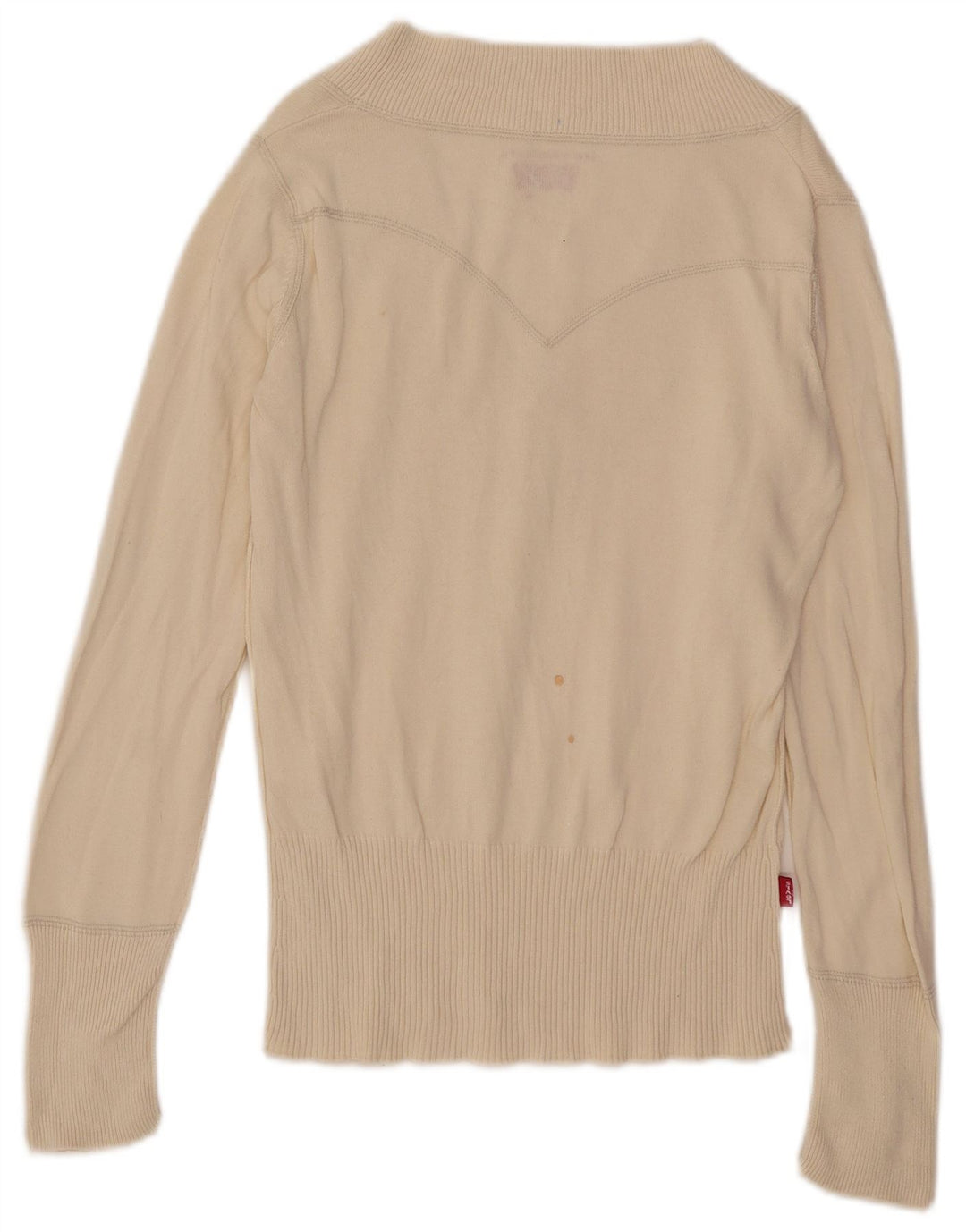 Γυναικείο πουλόβερ Levi's V-Neck Jumper UK 12 Medium Off White