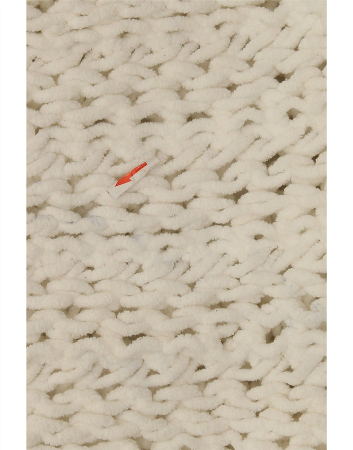 Zara Γυναικείο πουλόβερ υπερμεγέθη Crop Crew Neck Jumper UK 14 Medium White