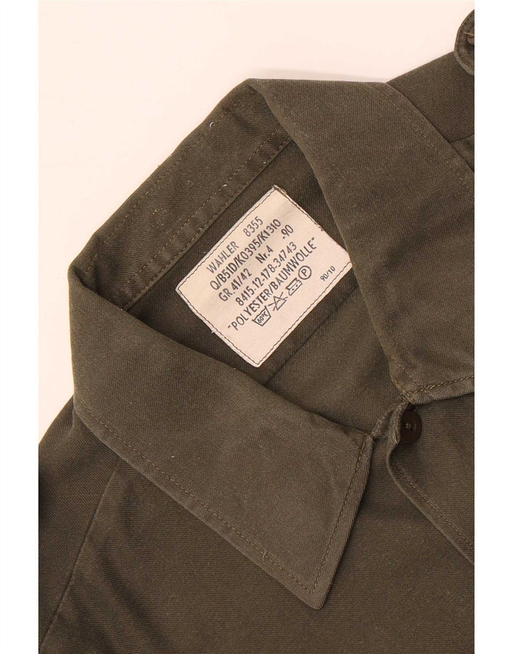 Vintage Ανδρικό Στρατιωτικό Πουκάμισο 41/42 Μεγάλο Χακί Πολυεστέρας