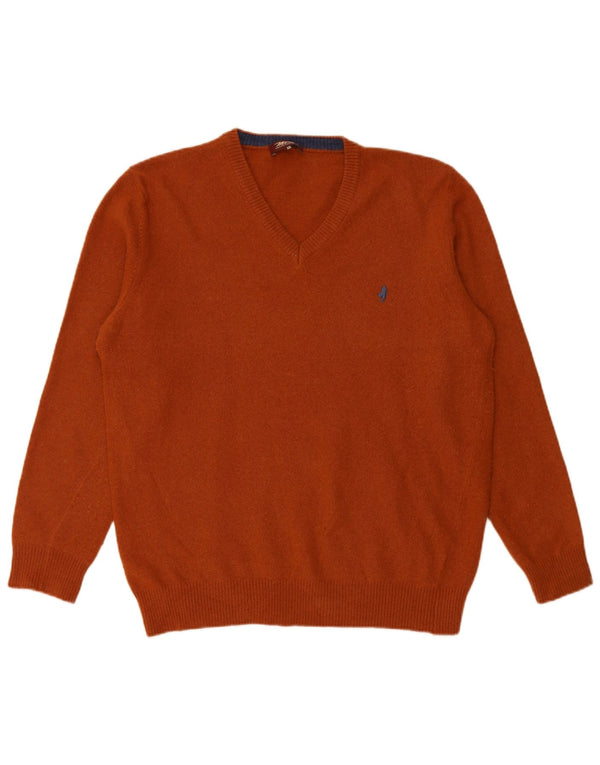 MARLBORO CLASSICS Mens V-Neck Jumper Sweater 2XL Orange
