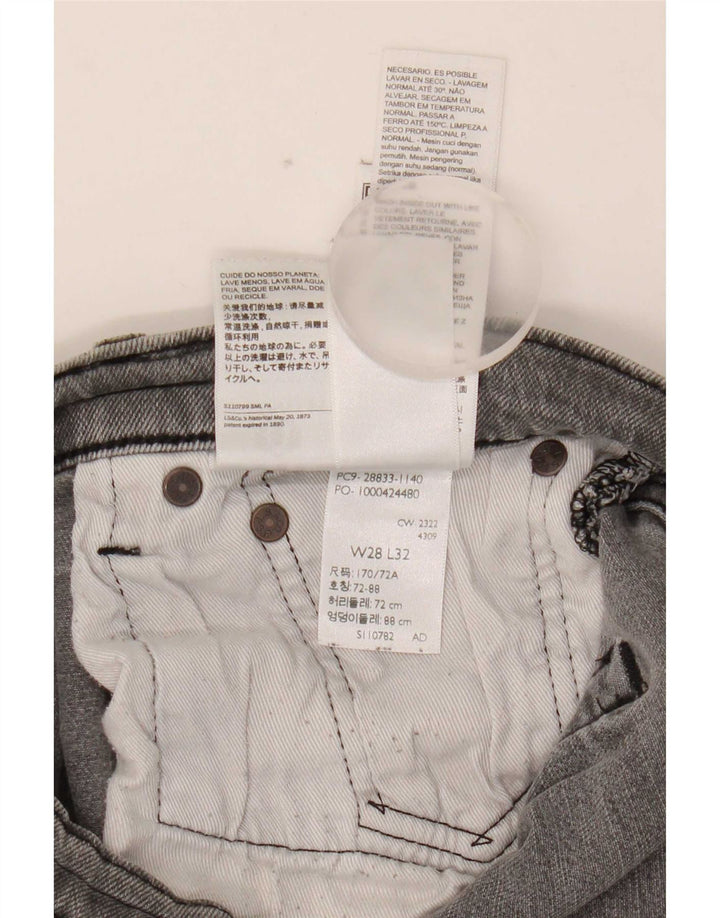 Ανδρικό τζιν Levi's Slim W28 L32 Γκρι βαμβακερό