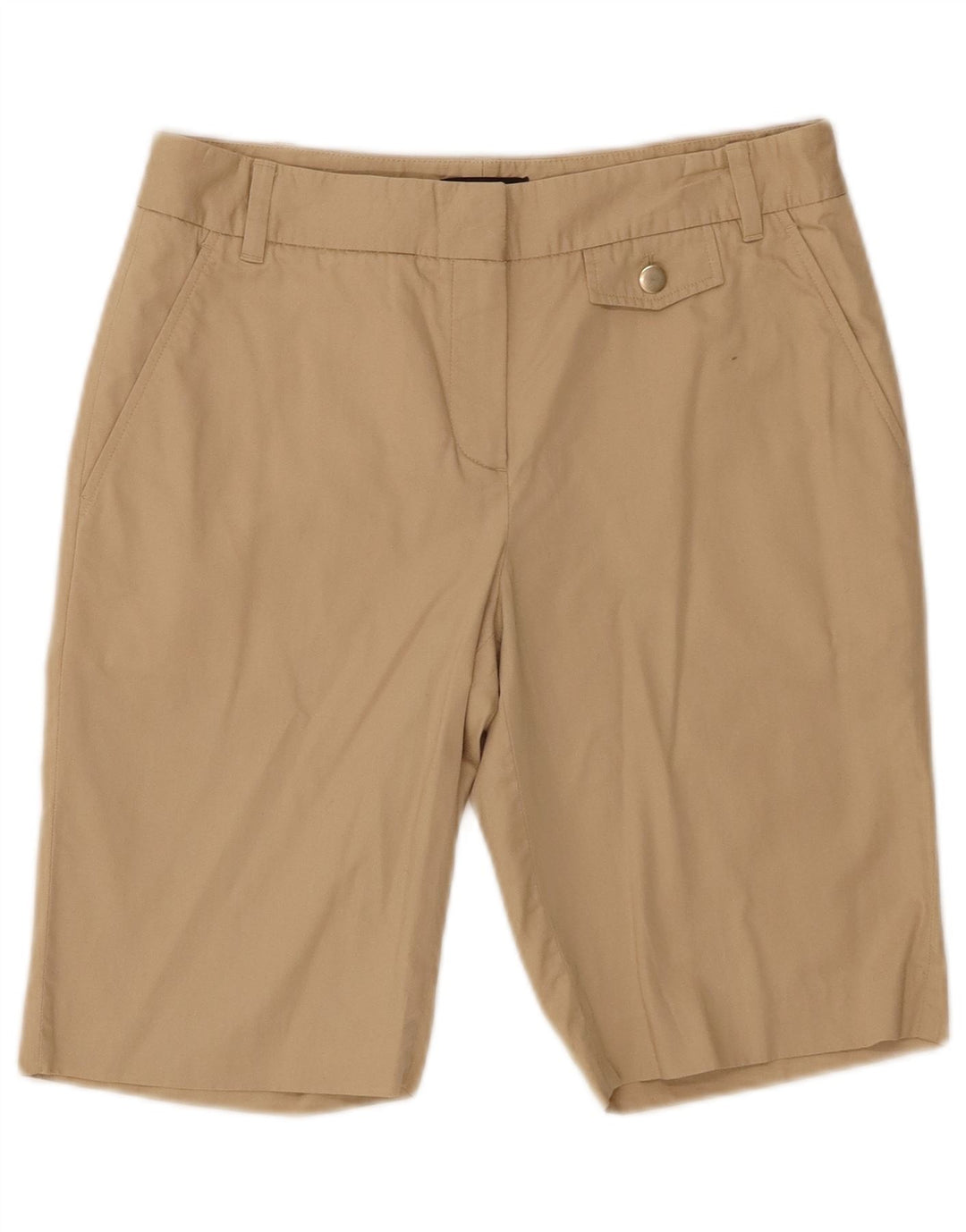 Massimo Dutti Γυναικείο σορτς Chino W26 Μικρό μπεζ βαμβακερό