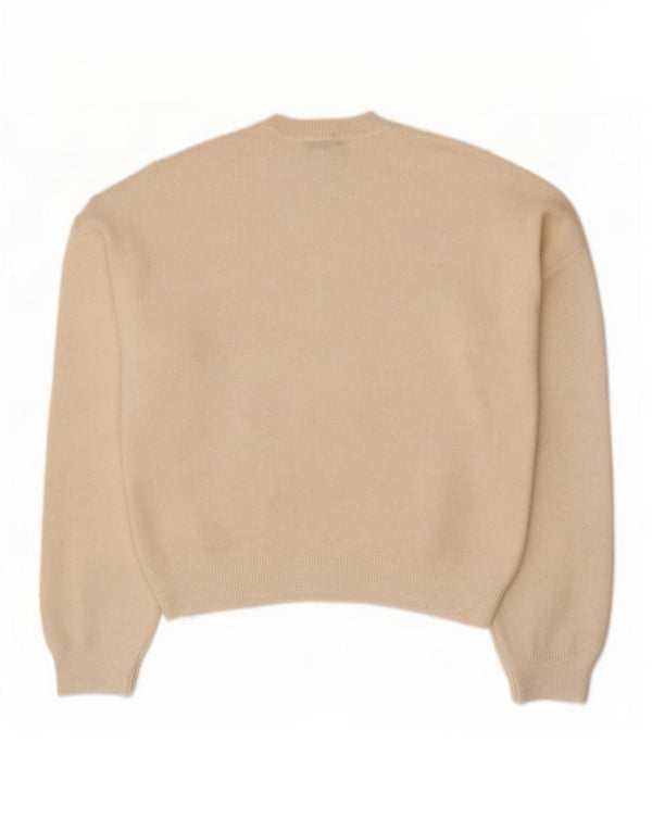 Γυναικείο πουλόβερ Marks & Spencer Graphic Crew Neck Jumper UK 14 Medium Off Wh