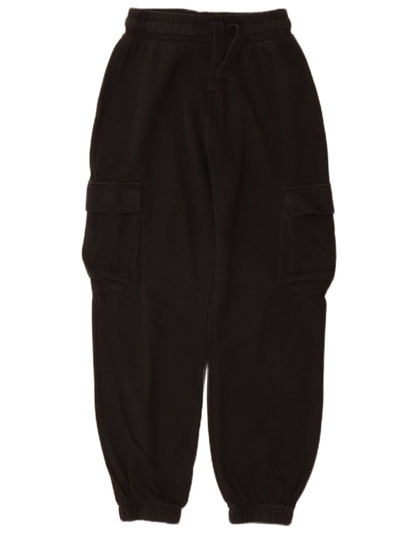 Zara Γυναικεία Loose Fit Joggers Cargo Παντελόνι Μικρό W26 L28 Μαύρο βαμβακερό