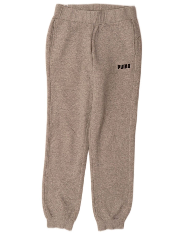 Puma Boys Tracksuit Trousers Joggers 13-14 Years Grey Cotton