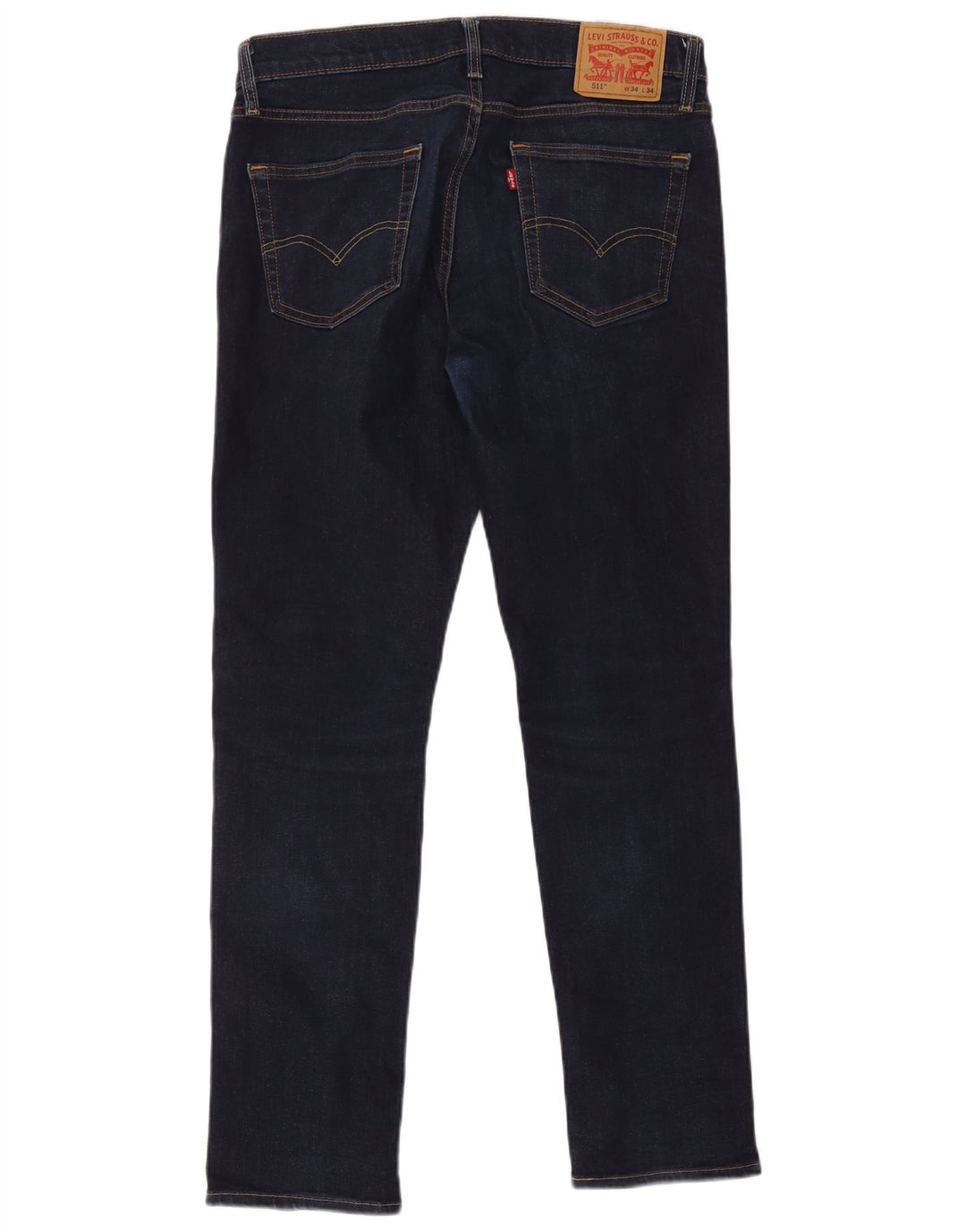 Levi's Mens 511 Slim Jeans W34 L34 Navy Blue Cotton