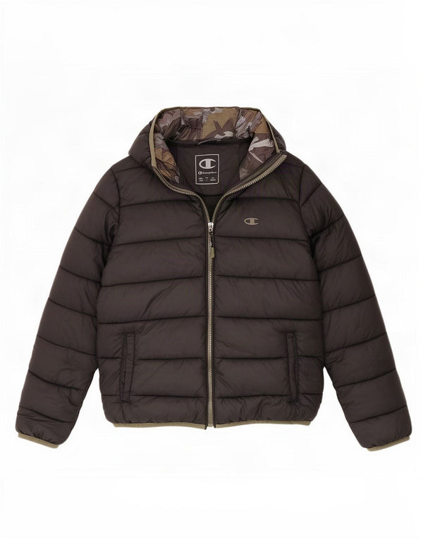 Champion Boys Hooded Jacket 11-12 Years Large Black