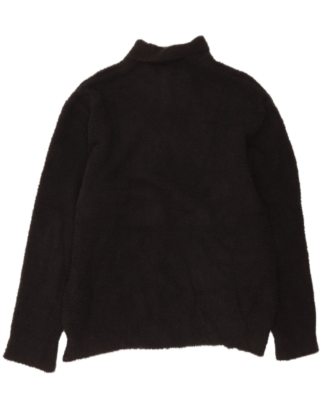Zara Ανδρικό Polo Neck Fleece Jumper XL Μαύρος πολυεστέρας